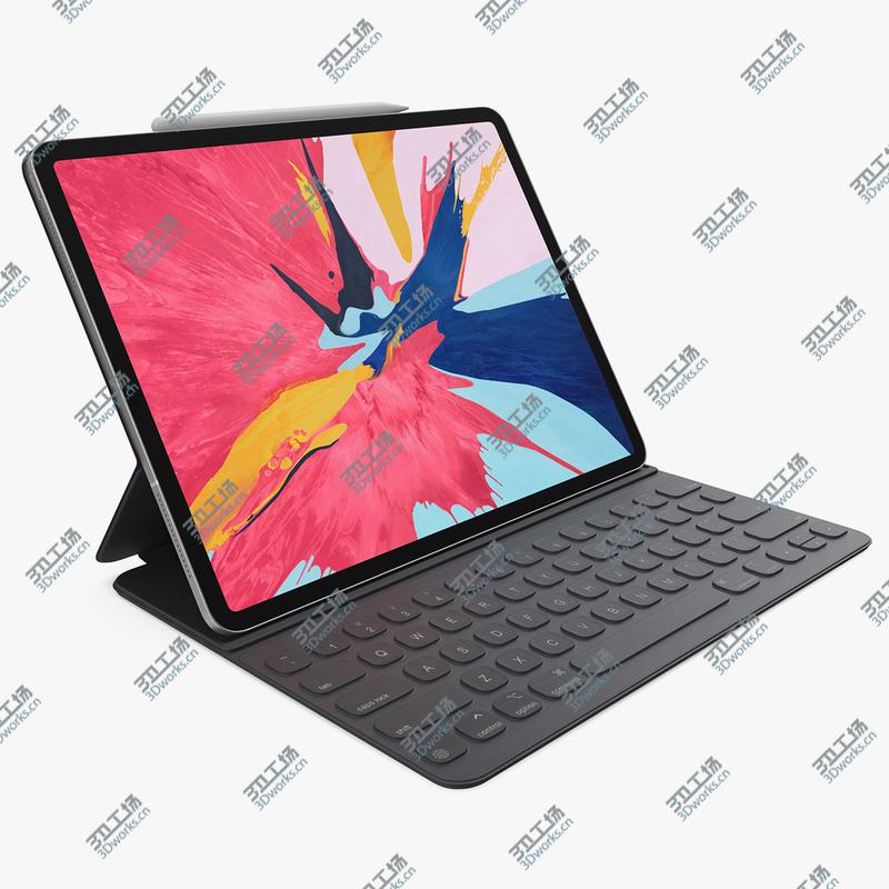 images/goods_img/2021040161/Silver Apple iPad Pro 2019 with Smart Keyboard 3D model/1.jpg